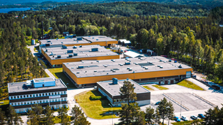 Aerial view of the Nordhydraulic building in Kramfors